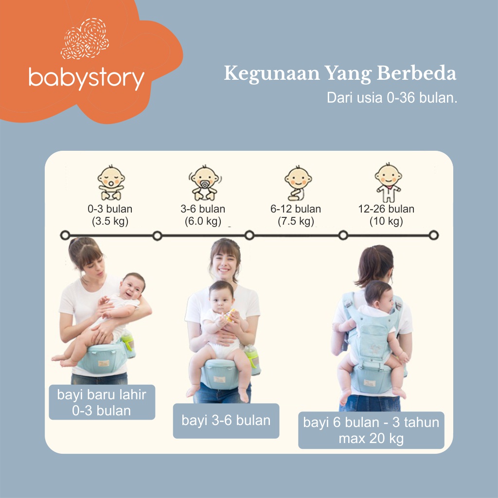 [BABY'S NEEDS] Original hipseat Aiebao 6636 premium hipseat