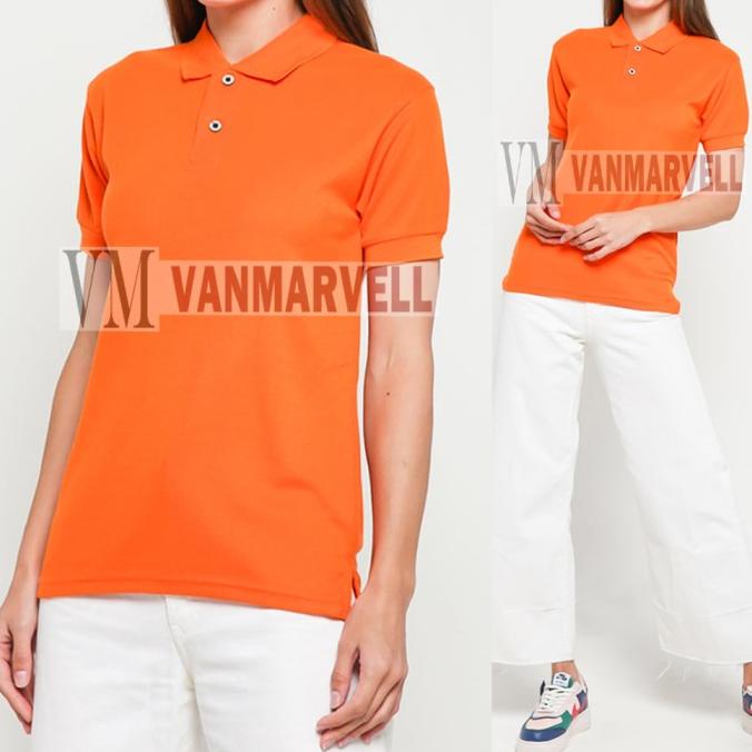 Kaos Polo Shirt Polos Oren Kaos Kerah Polos