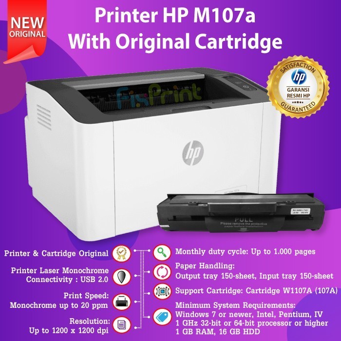 Promo Printer Hp Laser 107A 107 A Laserjet 107A Hp107A Hp 107 A
