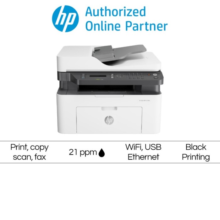 Promo Printer Hp Laserjet Mfp 137Fnw / M137Fnw / M137 Garansi Resmi (4Zb84A)