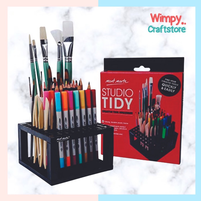 

Mont Marte Studio Tidy Organiser Stand Tempat Pensil Pen Kuas Gunting