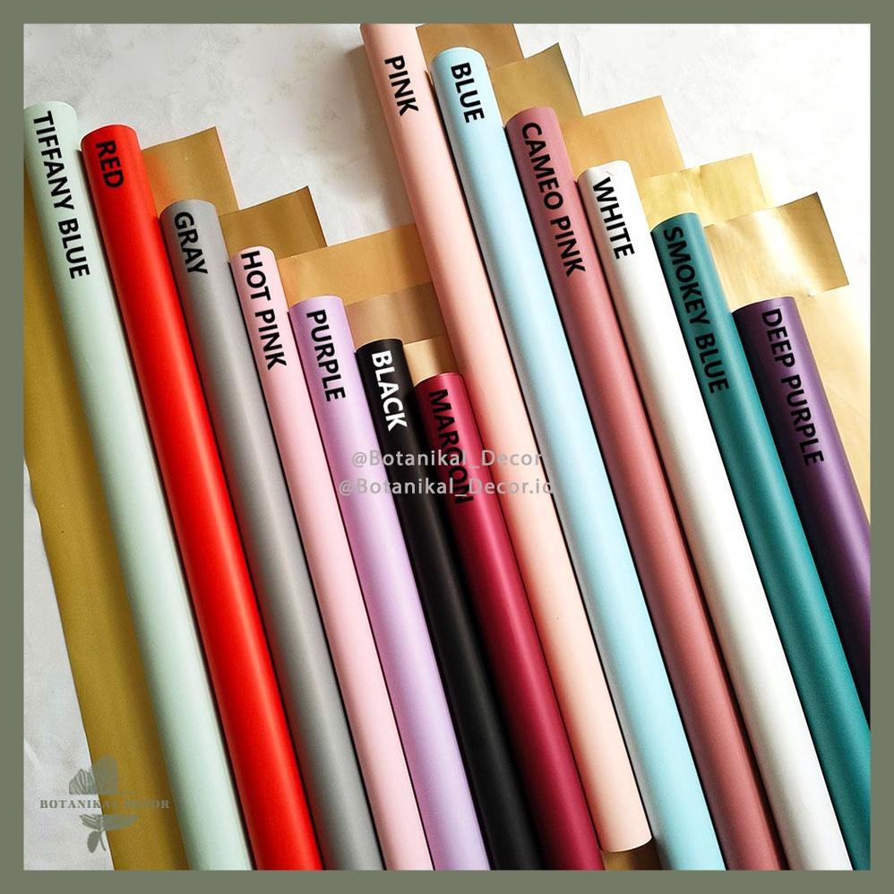 

Ready!!!(COD) Flower Paper Wrapping Gold Cellophane Kertas Buket Bouquet Bunga Color Warna Craft Kraft