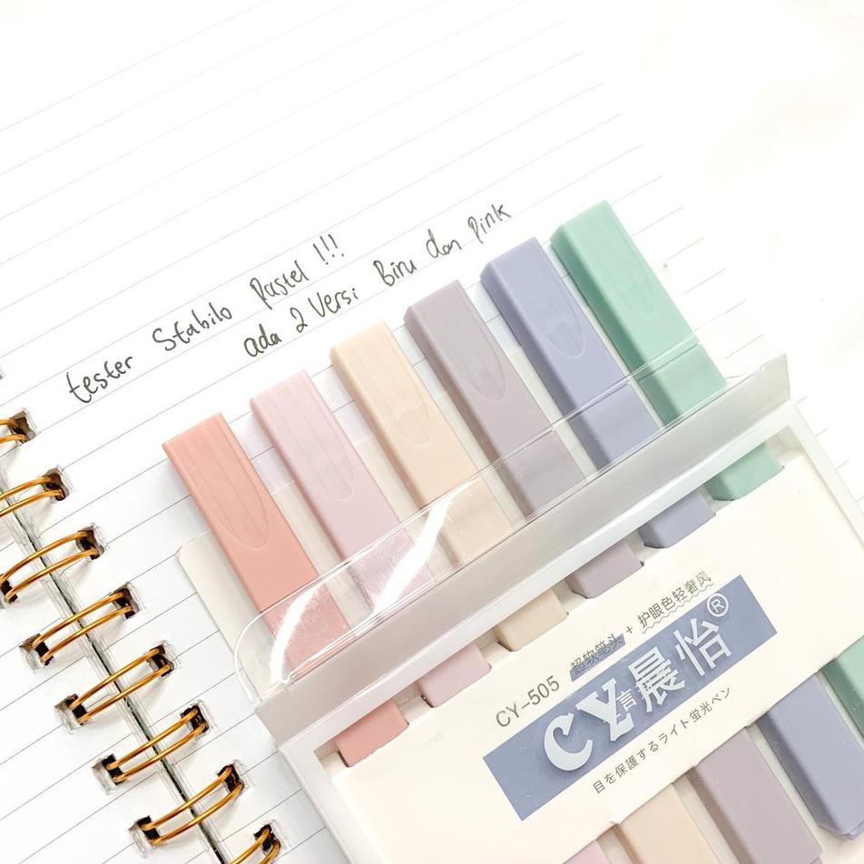 

Stabilo Balok 1 Set 6 Pcs Stabilo Mewah Highlighter Warna Pastel Perbox Lucu Imut Kado Unik Souvern