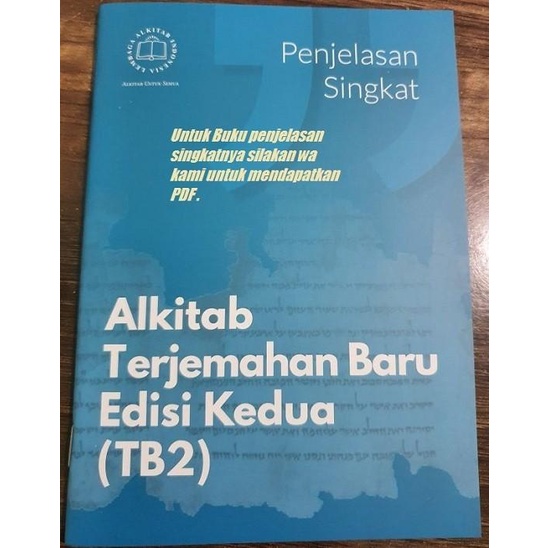 

Alkitab Ukuran Sedang Tb 052 Ti Index (Hitam)
