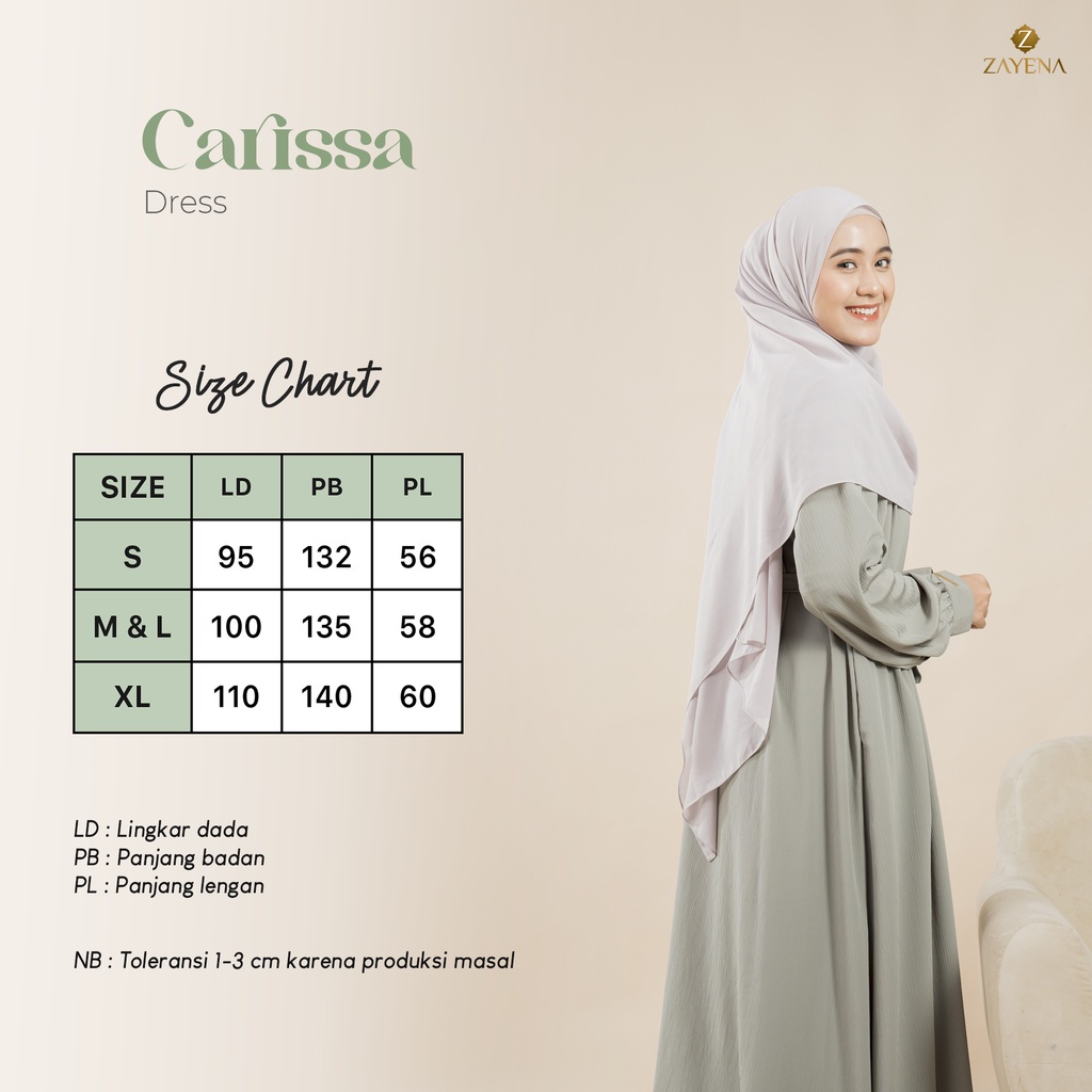 [SYAR'I TILL JANNAH] Zayena - Carissa Dress - Gamis Snow Sheer Shimmer