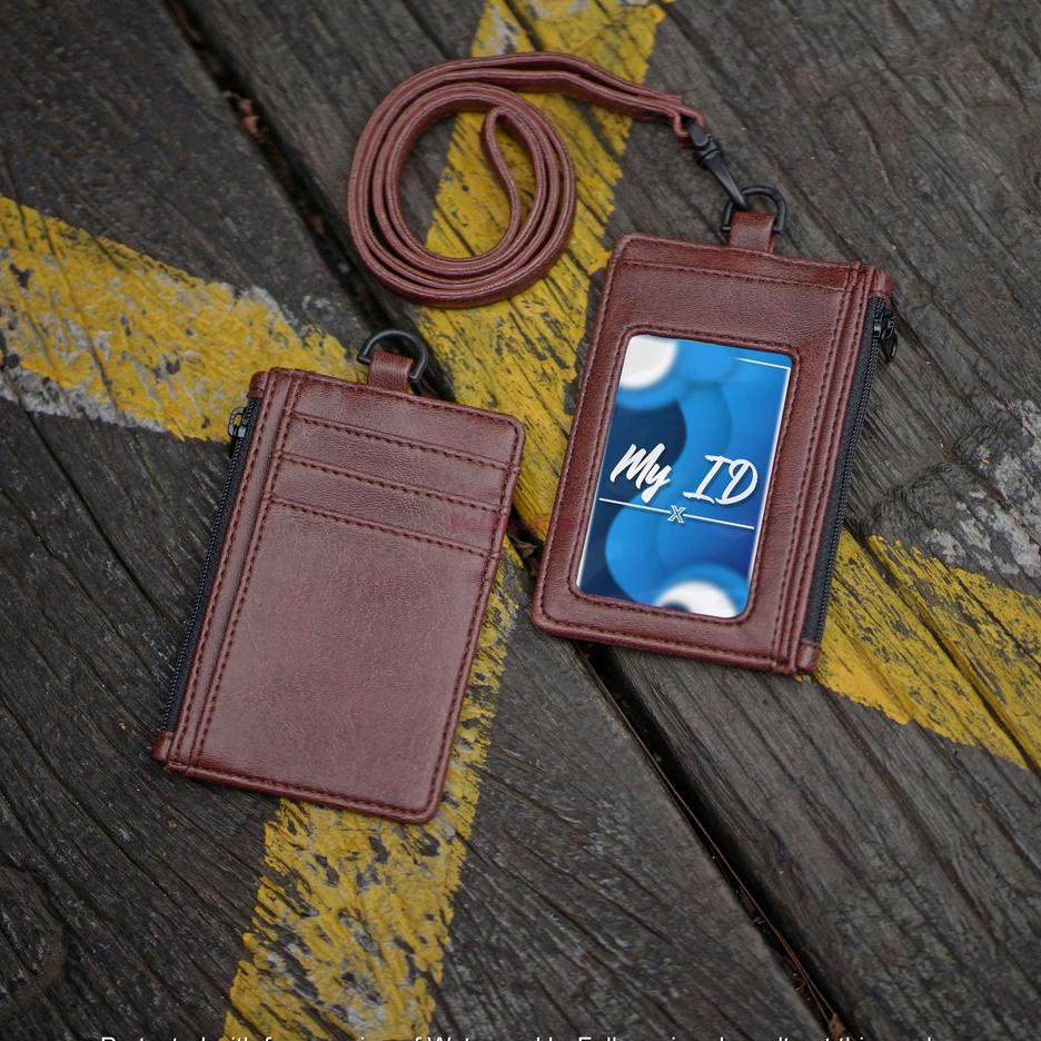 

Name Tag Dan Lanyard Id Card Holder Kulit Kantor Custom Id Card Name Tag Resleting Meluwe