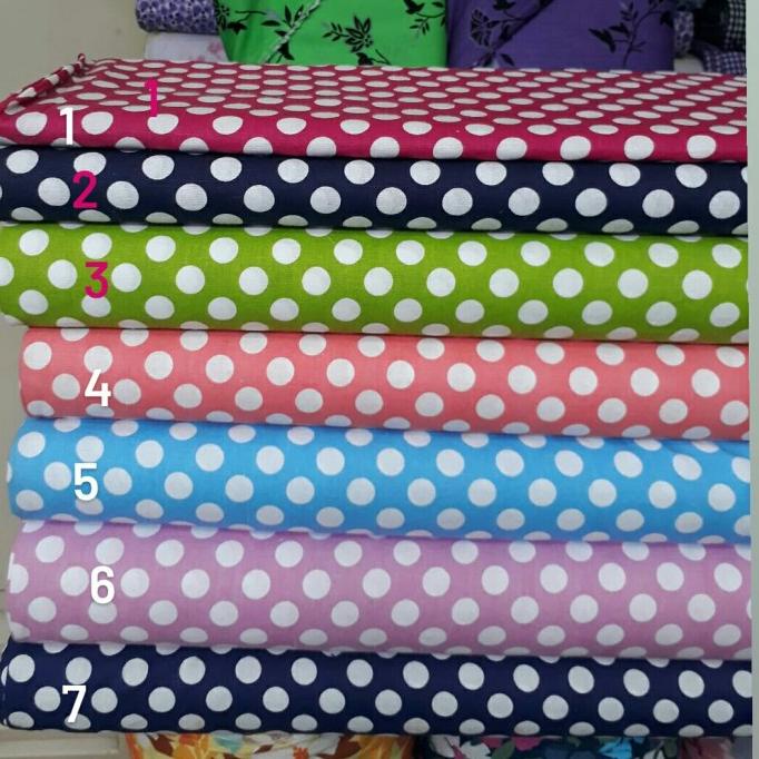 Grosir Bahan Katun Polkadot/Katun Jepang/Katun Polkadot