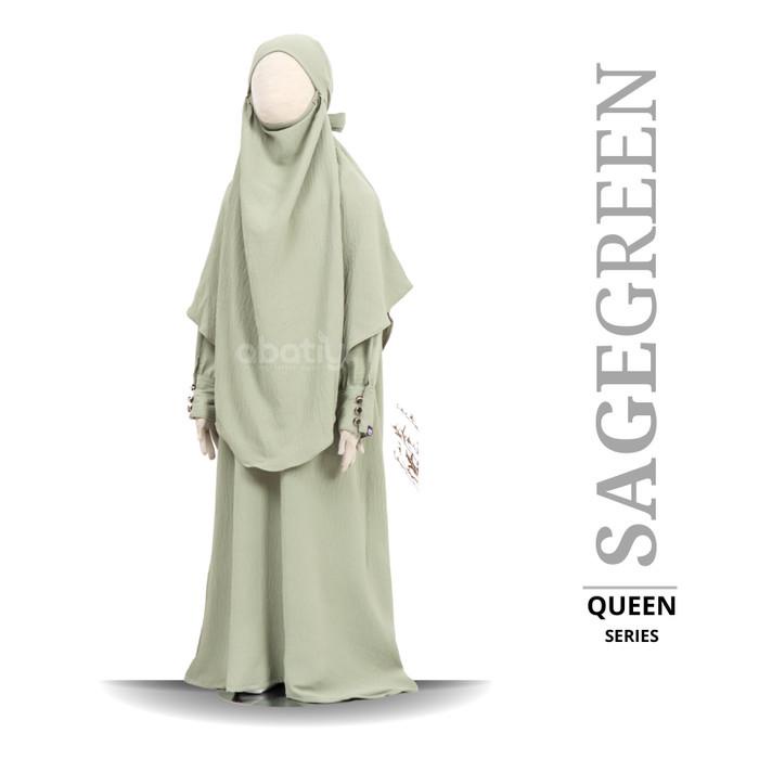 BISA COD - GAMIS SET FRENCH KHIMAR ANAK QUEEN SERIES ABATIY BAHAN SOFT DAN JATUH