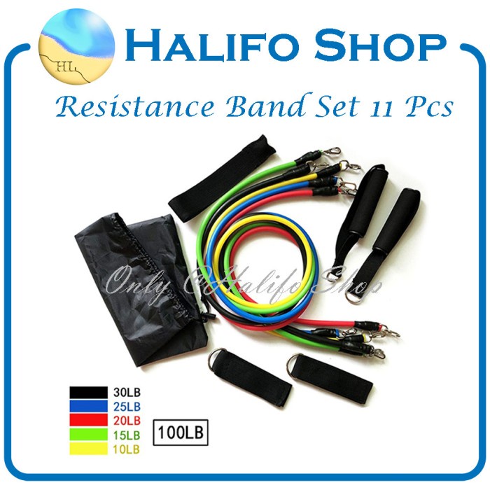 Ready Resistance band set / alat fitnes rumah / home gym