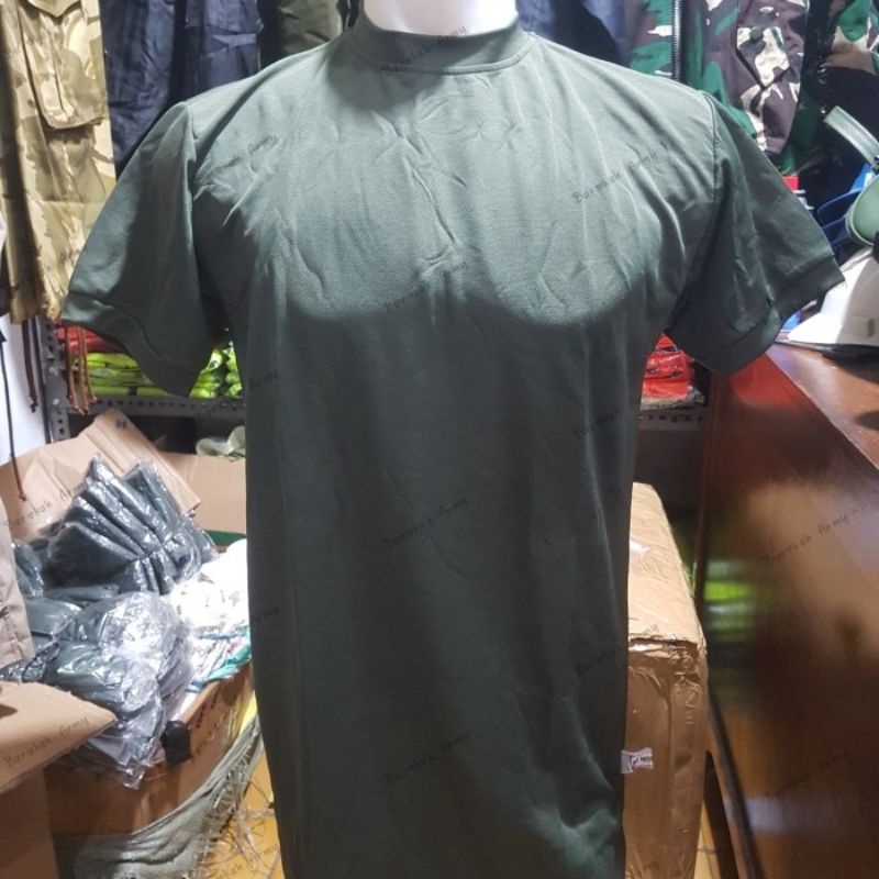 KAOS JATAH PDH / Kaos lengan pendek hijau / kaos TNI