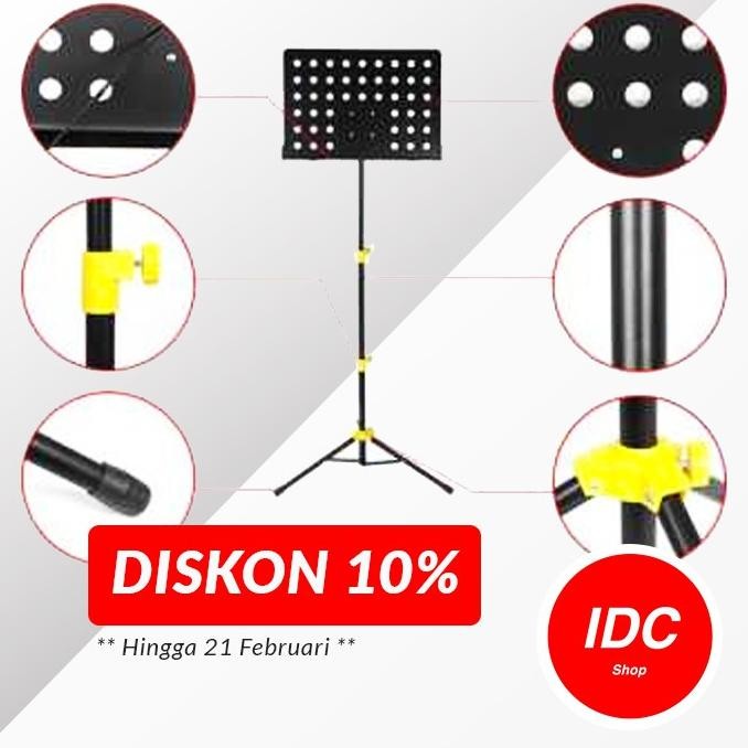 Stand Partitur - Stand Partitur Portable Besar Untuk Mc, Mimbar Gereja, Wedding Singer,