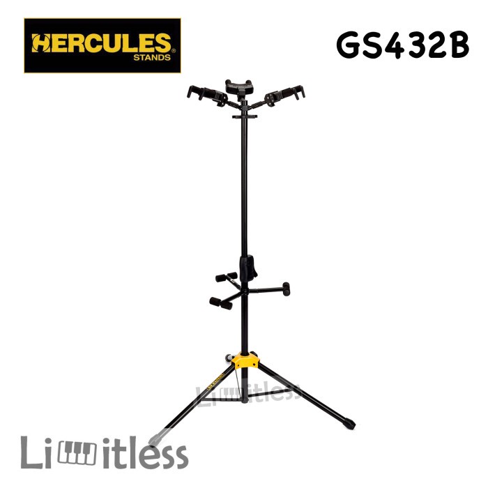 Stand Gitar - Hercules Gs432B Triple Stand Gitar Bass Original