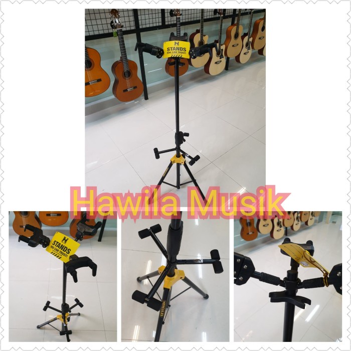 Stand Gitar - Stand Gitar Triple Hercules Gs432B Gs 432B Stand Guitar Trio Ganda