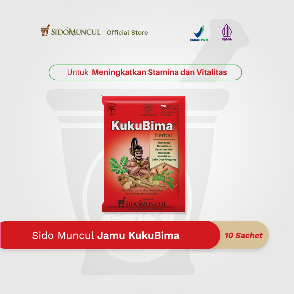 

Kuku Bima Jamu 10's - Meningkatkan Stamina Menambah Vitalitas