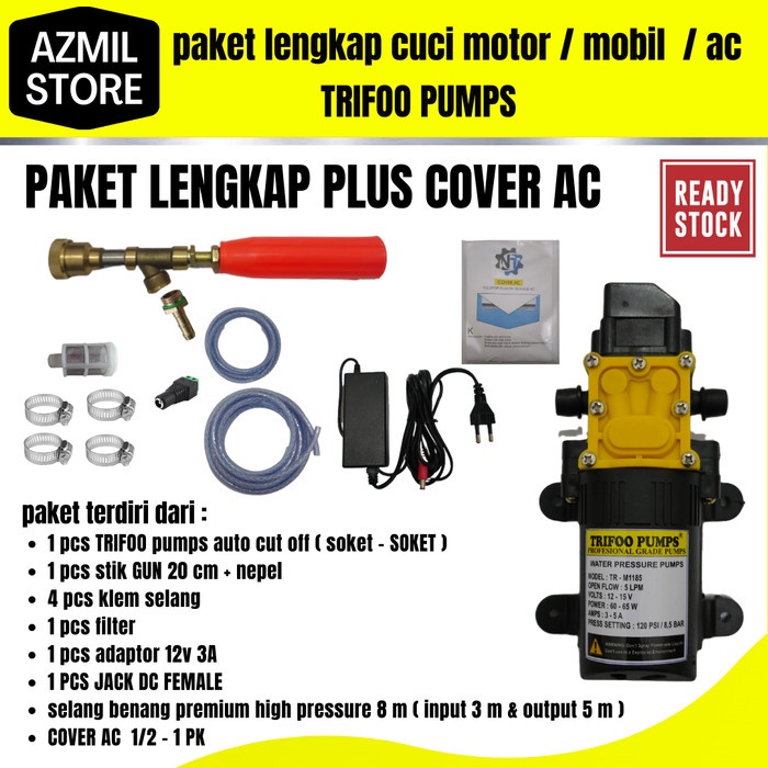 Alat CucI Motor AC Plus Cover AC Steam Portable