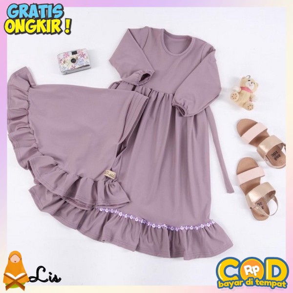 Games Amak Lebaran Idulfitri Gamies Kits Cewek Import Premium Ganis Bocil Perempuan Hari Raya Gamis 