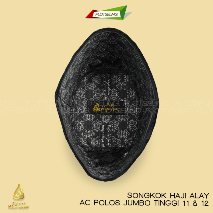 Songkok H. Alay Hitam Ac Tinggi 11 12 Anak- Nomor 3-9