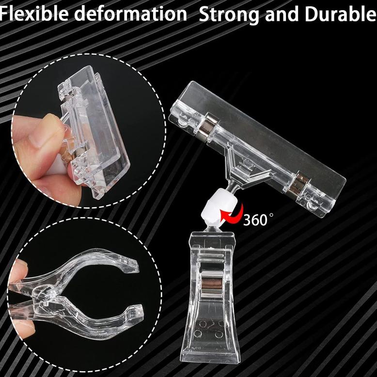 

Hot Sale 5PCS jepitan promo Penjepit Label Papan Tag Hanger Transparan 11cm Terlaris