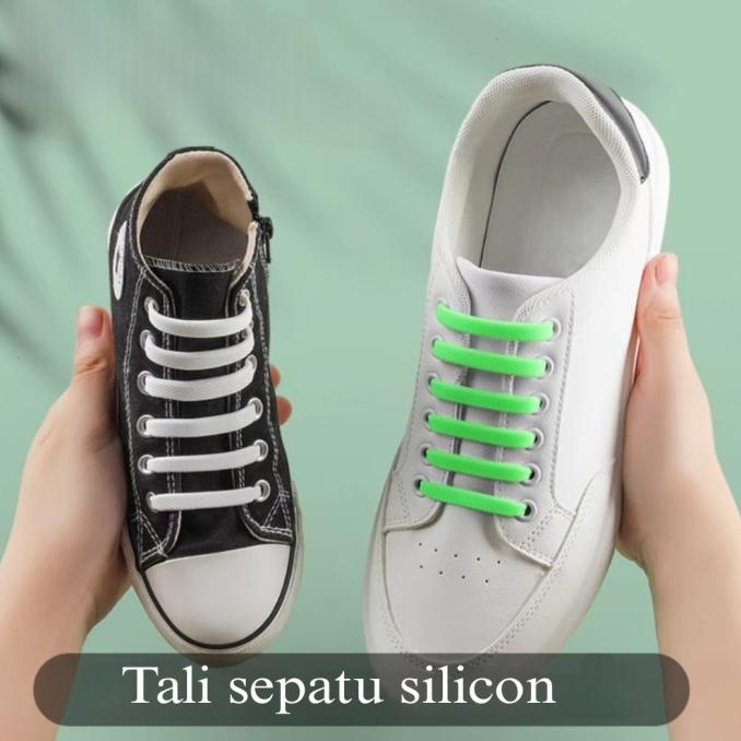 Tali Sepatu Silicon Karet Tali Sepatu Anak Dewasa Karet Elastis