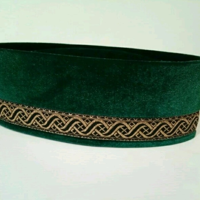 Peci/Songkok/Kopiah Khas Melayu Bludru Hijau