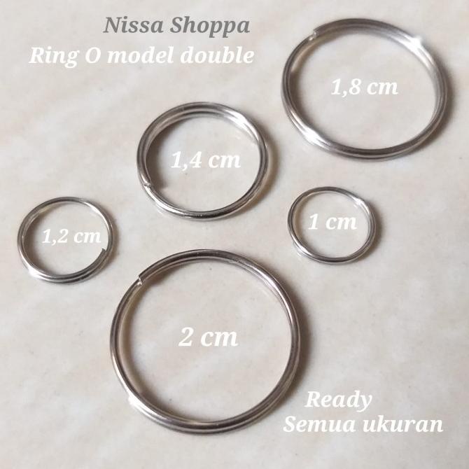

Ring O model double loop diameter 1 cm penyambung gantungan kunci
