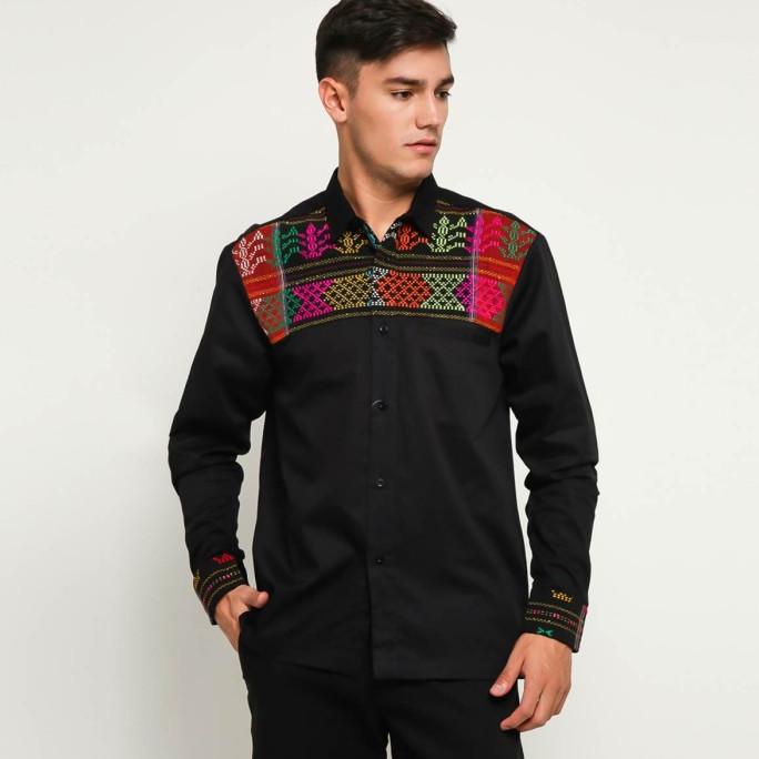 Kemeja Pria Etnik Ulos Batak Stok Terbatas