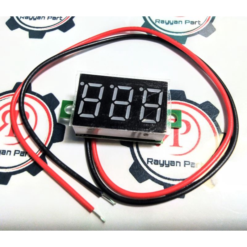 DC Voltmeter Tanpa Frame 0.36 Inch 2 kabel 4.5-30V DC Volt meter