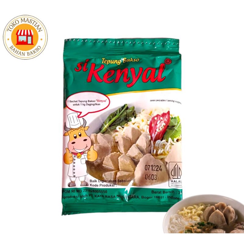 

Tepung premix pengenyal bakso cap si kenyal 32gr (5pcs)