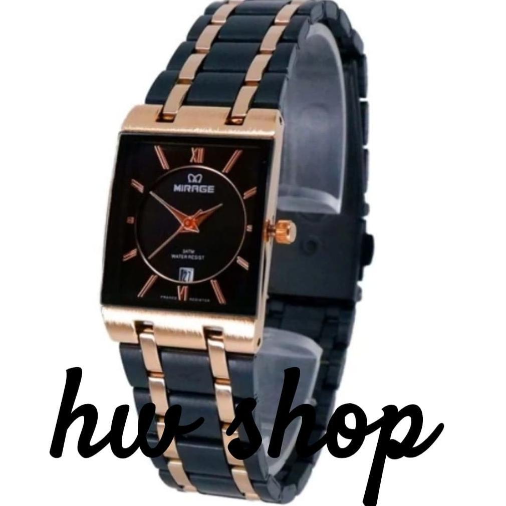 Lagi Murah Murahnya Jam Tangan Wanita MIRAGE 7908 Black Rosegold ORIGINAL Jam Tangan Pria Mirage 790