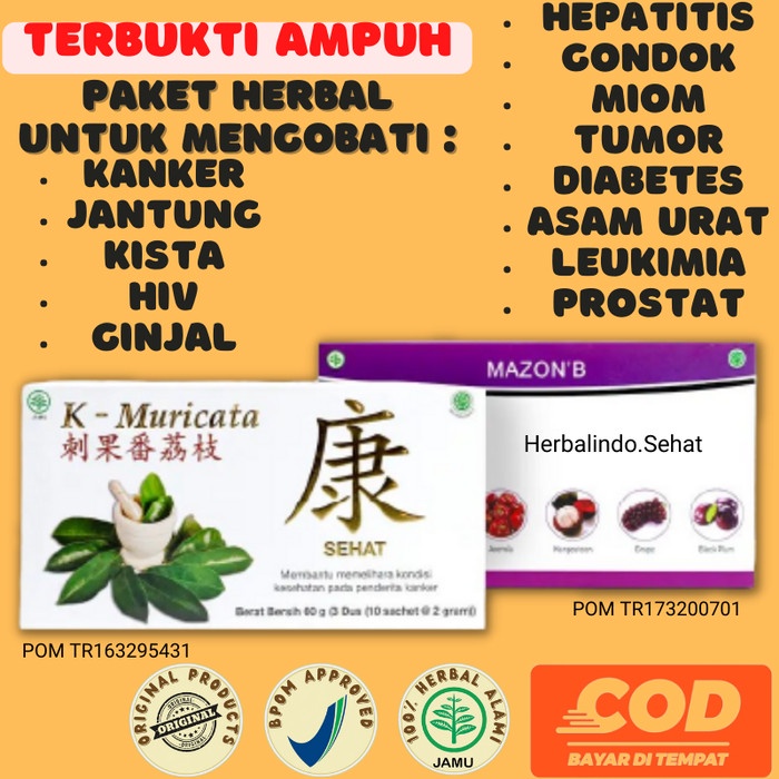 Obat Herbal MAZON B dan K Muricata Original Herbal Gondok