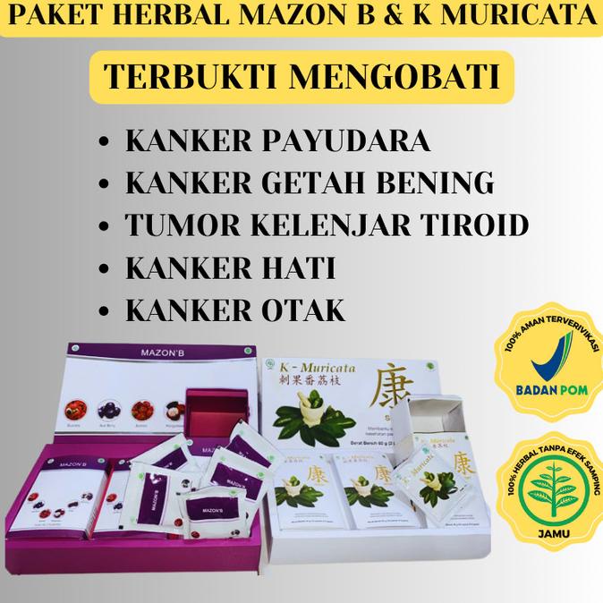 

Obat Herbal Kanker Payudara Getah Bening Hati Otak Mazon B K Muricata