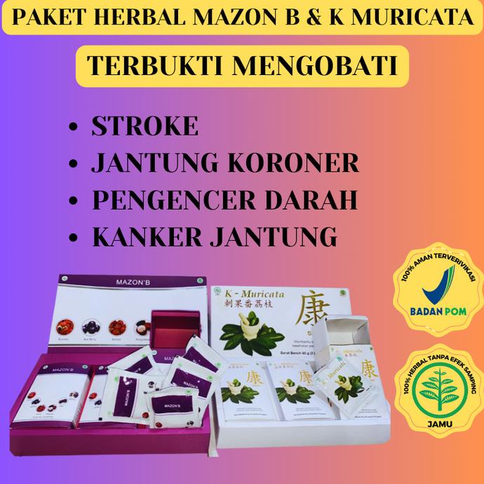 

Obat Herbal Jantung Koroner Stroke Pengencer Darah Mazon B K Muricata