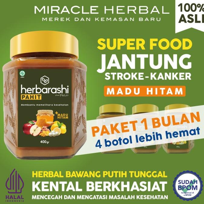 

Paket 4 botol MIRACLE HERBAL Madu Hitam Bawang Putih 400ml