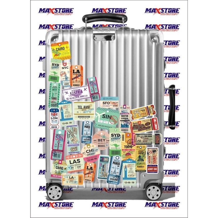 Boarding Pass Stiker / Boardingpass Sticker / Luggage Stiker / Koper