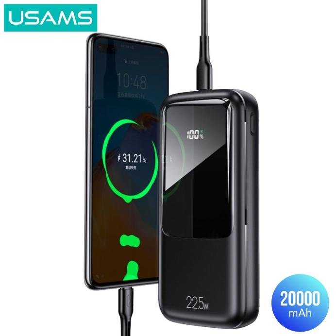 New Usams Pb58 Powerbank Fast Charging 22.5W 20000Mah Broad Led Display Gratis Ongkir