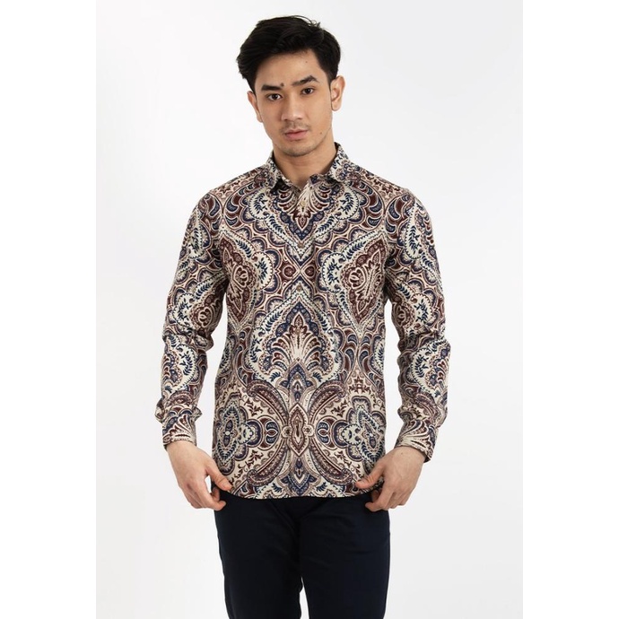 MOC Kemeja Batik Lengan Panjang Pria MUCHOZ BESTBUY - MAROON