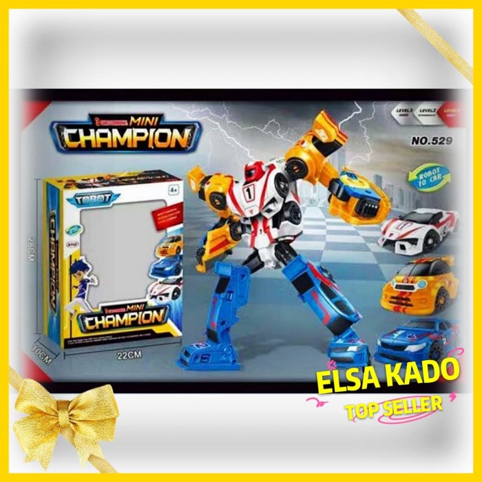 TERLARIS mainan anak tobot mini champion athlon robot car