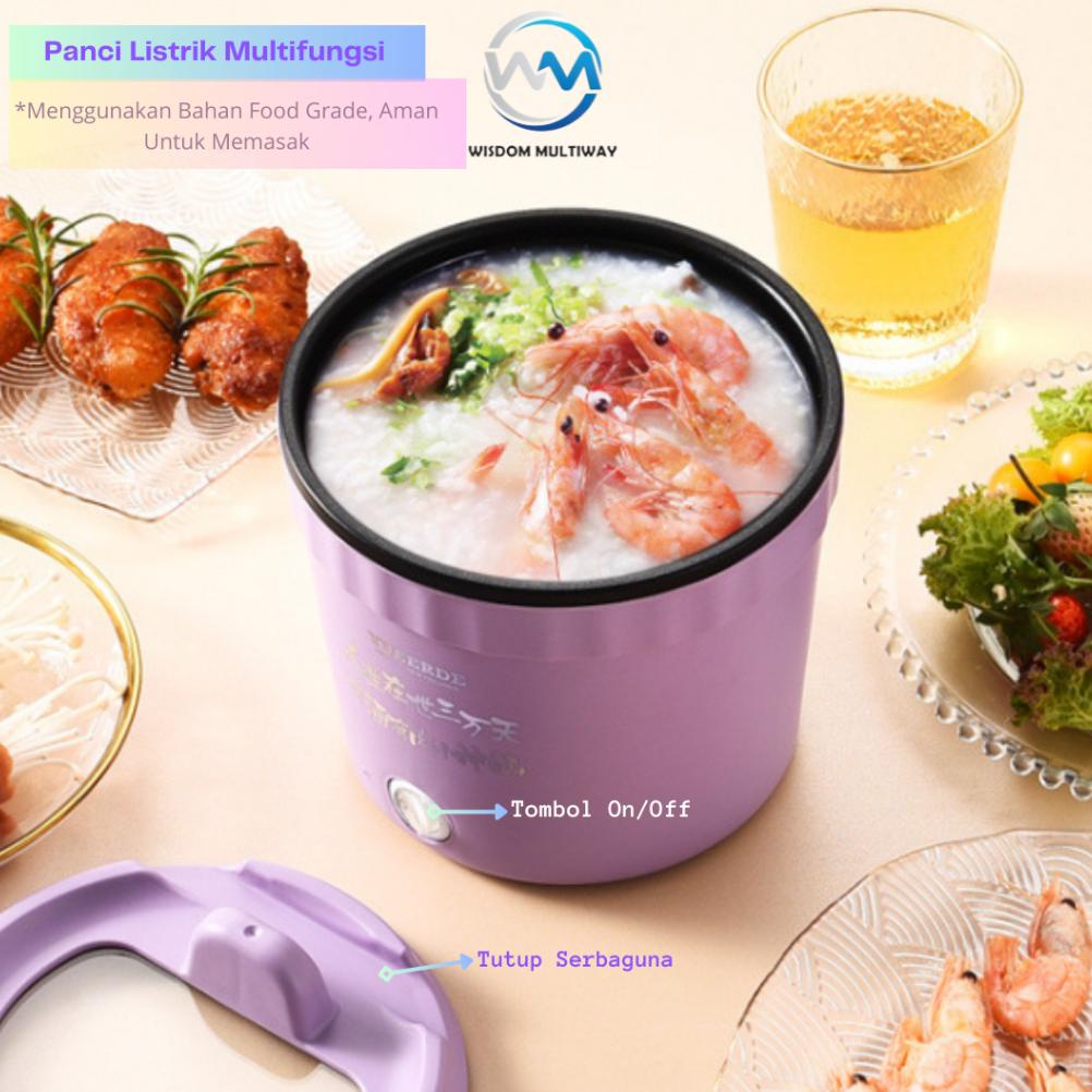 Panci Listrik Serbaguna 1.2L Anti Lengket/ Panci Listrik Low Watt / Penanak Nasi Mini Portable