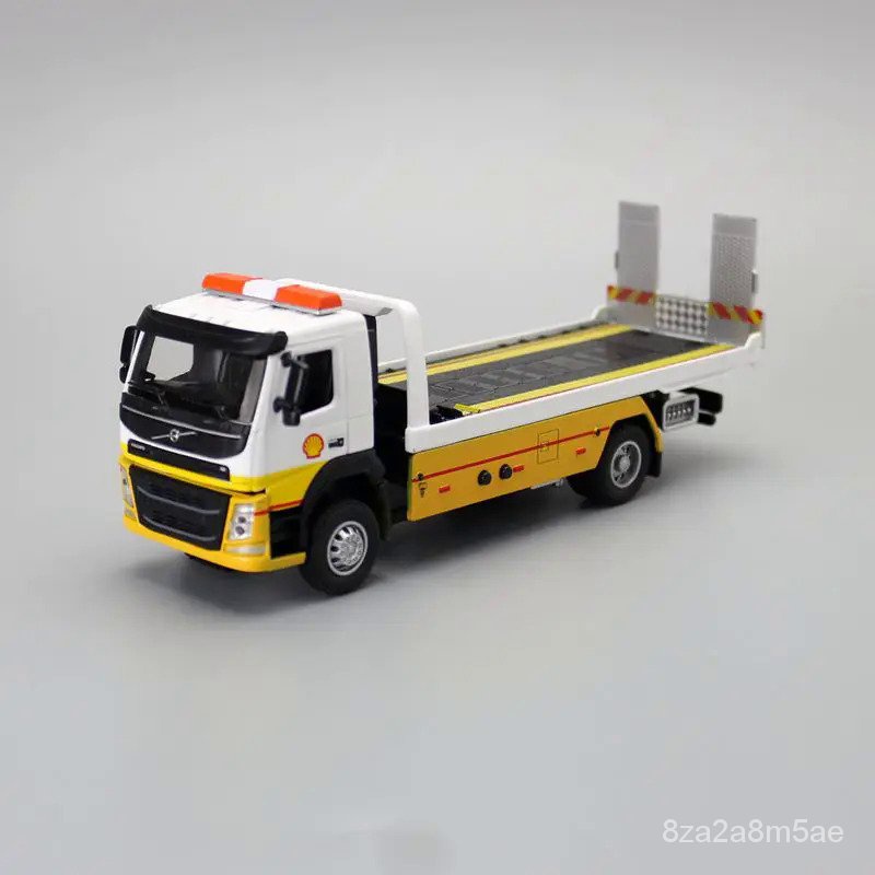 Skala 1:50 Volvo Platfo Trailer Mainan Truk Shell Mobil Edisi Diecast Model Kendaraan Tarik Kembali 