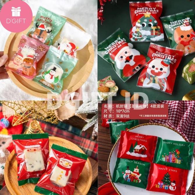 

Plastik Kemasan Cookies OPP Doff Natal Plastic Permen Merry Christmas