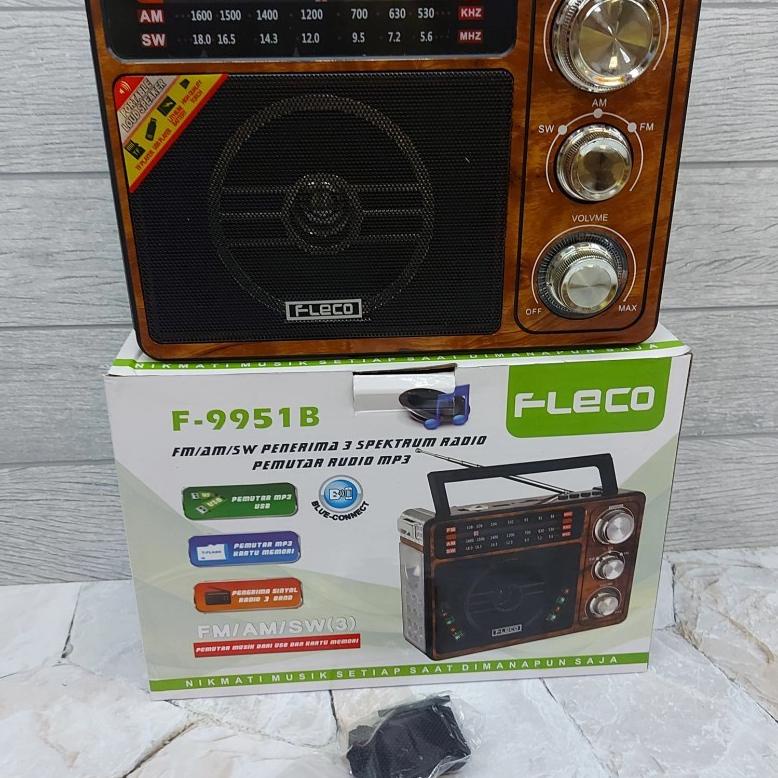 Radio Jadul Bluetooth Fleco F-9951B - Radio Fleco 3 Band Klasik