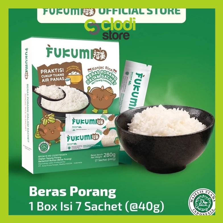 

Ready FUKUMI Beras Porang Box Sachet - Shirataki/Konjac Rice beras diet / beras rendah kalori 7 sachet