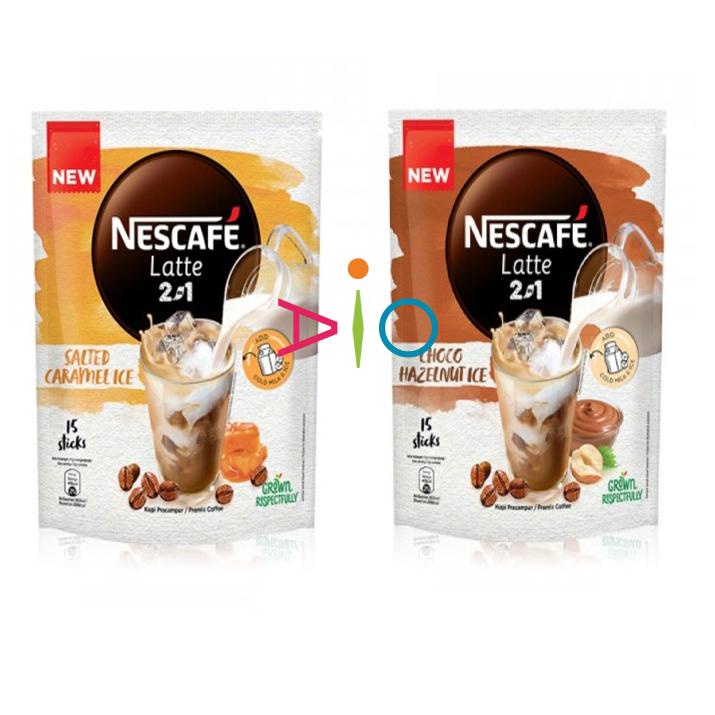 

Ready NESCAFE Latte 2in1 Salted Caramel Ice | Nescafe Latte Choco Hazelnut Ice