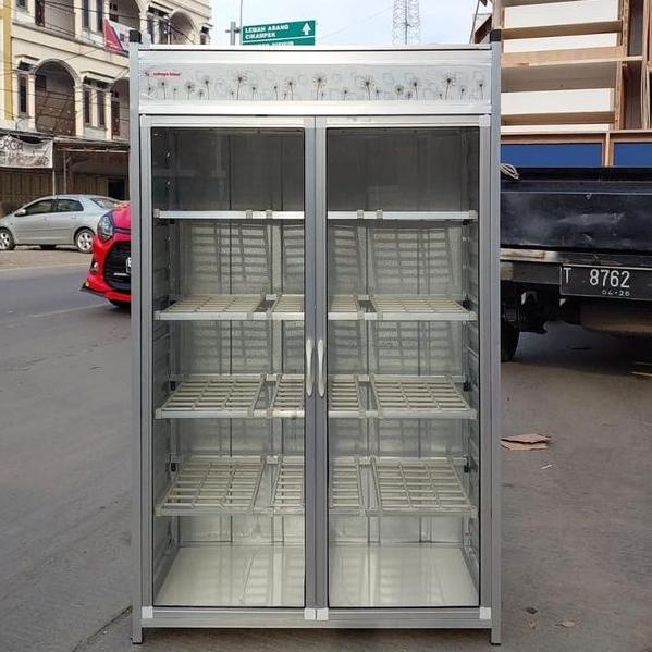 (Sudah Rakit ) Lemari Sepatu Alumunium / Rak Sepatu Alumunium Enambukuku