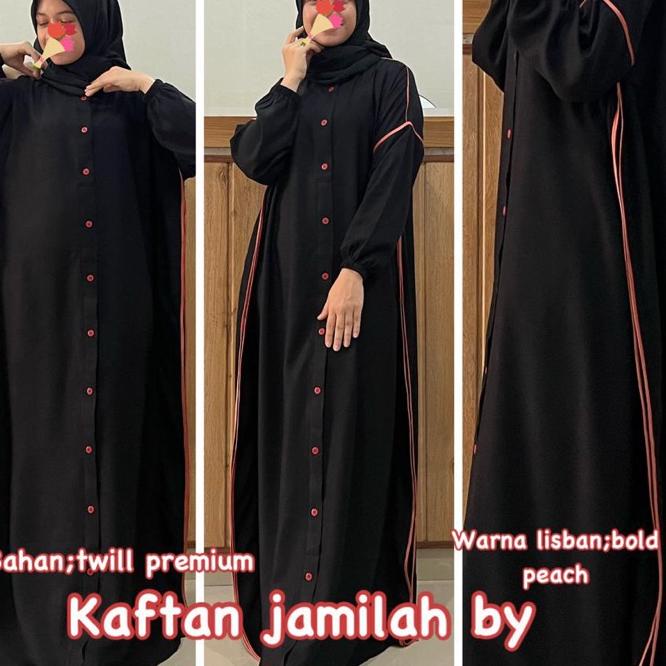 Daster Arab Noni Dress Jalah Maxi Dress Gas Hitam Kaftan Twill Big Size