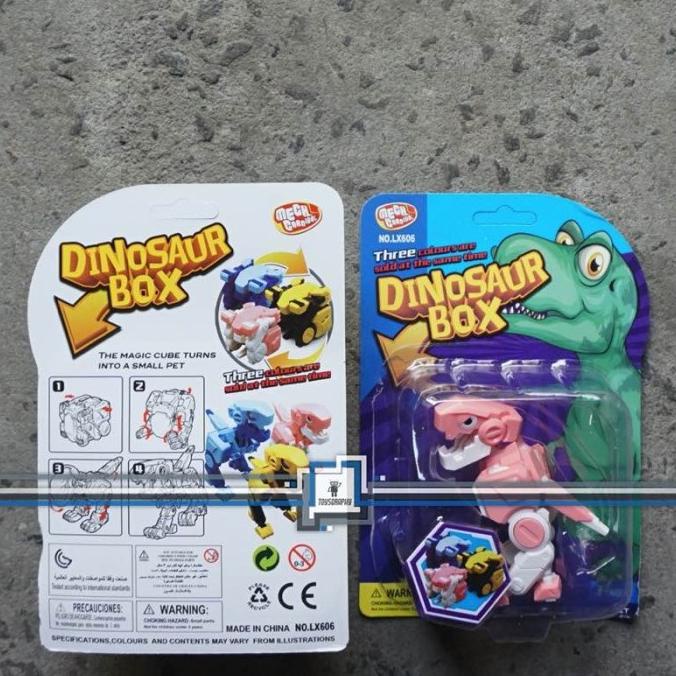 BEAST BOX Trex - PINK / Dinosaurus Box - Robot Kotak Kubus Transformer
