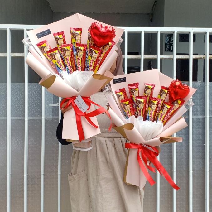 BUKET SNACK MURAH BUCKET COKLAT SILVERQUEEN BOUQUET BENG BENG