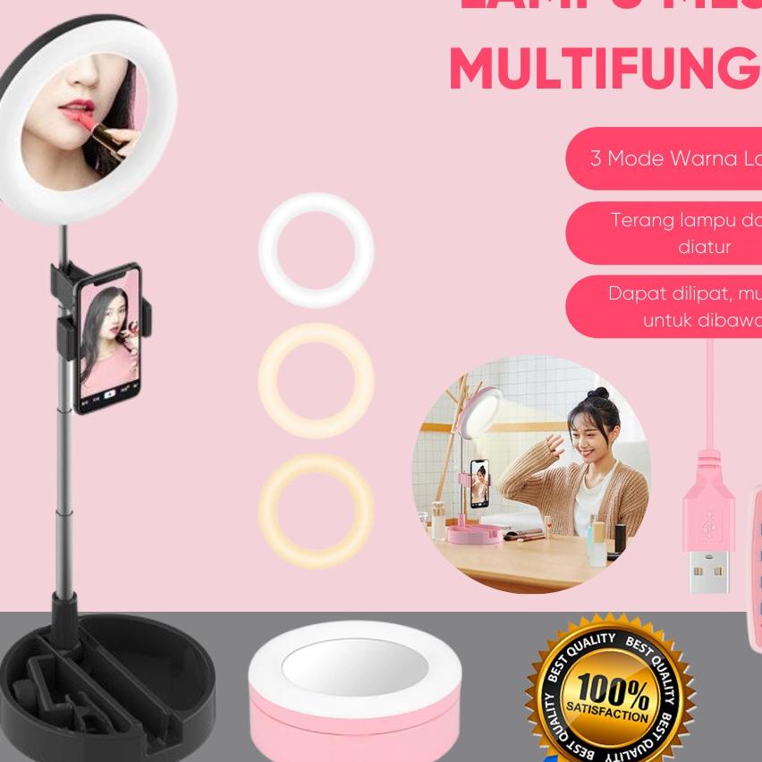 Ring Light Beauty - Tri Cern Phone Holder Unitech G3 Makeup Multipurpose Desk Lamp