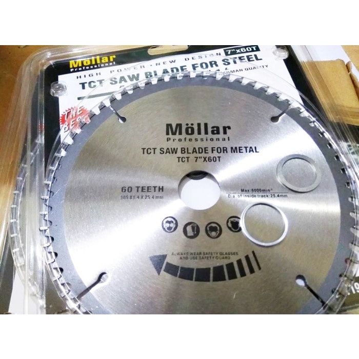 circular saw blade 7" 60T mata pisau potong besi untuk mesin miter saw