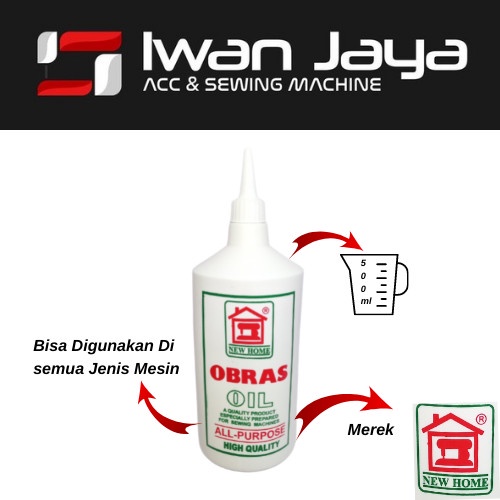 

Silahkan Order] [New Home] Minyak 1/2 L - Minyak Pelumas Mesin Jahit New Home 500 ml